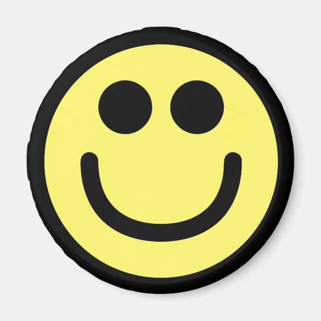 Gelbe klassische Gesichtshälfte Magnet (Vorne)