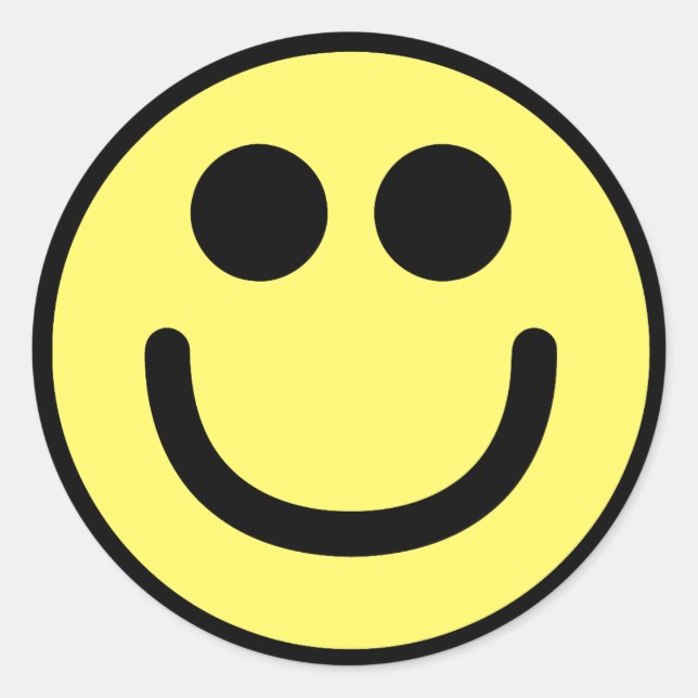 Gelbe klassische Gesichtshälfte Runder Aufkleber (Vorderseite)