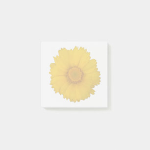 Gelbe Klebezettel mit Gänseblümchen Post-it Klebezettel