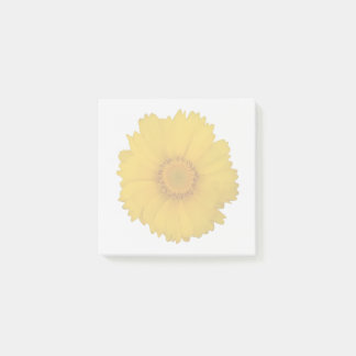 Gelbe Klebezettel mit Gänseblümchen Post-it Klebezettel