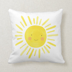 Gelbe kleine Sonnenschein-Sonnen-Kinderzimmer Kissen