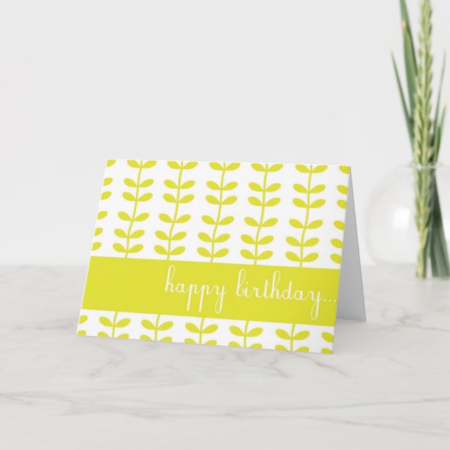 Gelbe Kletterkarten-Pflanze mit benutzerdefinierte Karte (Vorderseite)