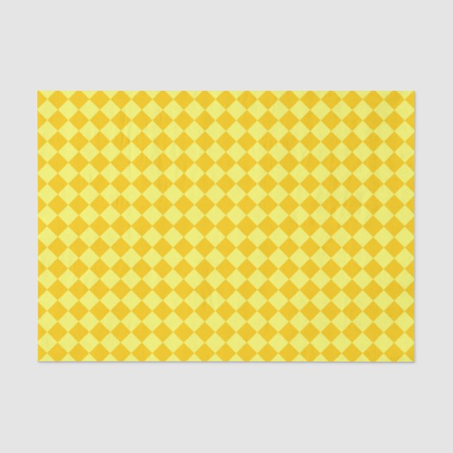 Gelbe Kombination Diamantmuster von STaylor Seidenpapier (Vorderseite)