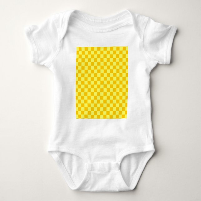 Gelbe Kombinationskarte - Klassische Tafel Baby Strampler (Vorderseite)
