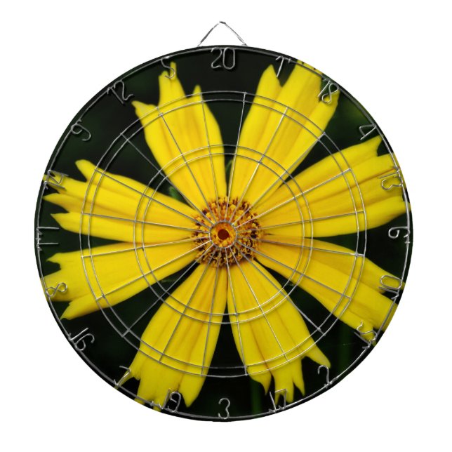 Gelbe Kosmos-Blume Dartscheibe (vorne)