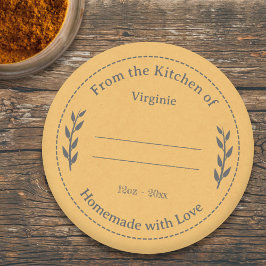 Gelbe Kraft und rustikal, mit Liebe-Aufkleber Runder Aufkleber