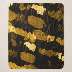 Gelbe Krawatte-Farbspritze, Aquarellmuster. Sherpadecke