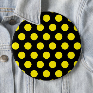 Gelbe Kreise mit schwarzem Hintergrund Button