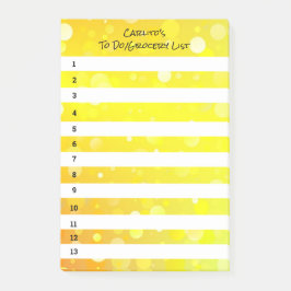 Gelbe Kreise schwarze Post-It-Notes Post-it Klebezettel