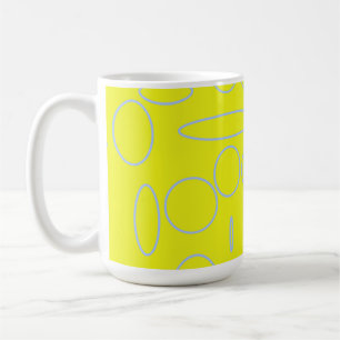 Gelbe Kreise und Schleifen Kaffeetasse