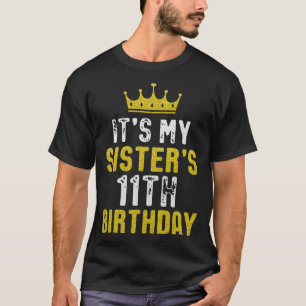 Gelbe Krone 11. Geburtstag für Schwester von Schwe T-Shirt