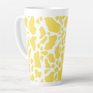 Gelbe Kuh-Spots Tierdruckmuster Milchtasse
