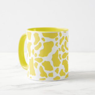 Gelbe Kuh-Spots Tierdruckmuster Tasse