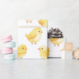 Gelbe Küken Baby Shower Geschenkpapier