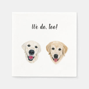 Gelbe Labrador Custom Cocktail Napkin Serviette