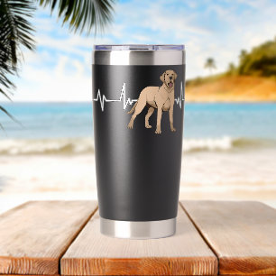 Gelbe Labrador Dog Heartbeat EKG Heart Rate Gelbe  Thermobecher