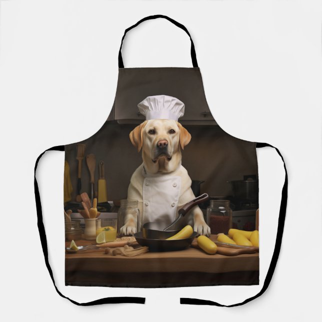 Gelbe Labrador Dog Koch Schürze (Vorderseite)