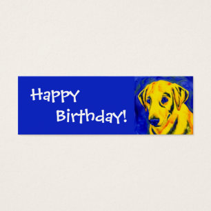 Gelbe Labrador - Geschenkmarke - "Archie"