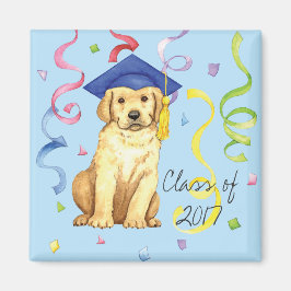 Gelbe Labrador Graduate Magnet