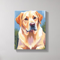 Gelbe Labrador Hunde Pet Malerei