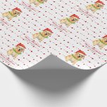 gelbe Labrador in der Weihnachtsmannmütze Frohe We Geschenkpapier<br><div class="desc">Personalisiertes Packpapier mit niedlichem Labrador Welpe in Weihnachtsmannmütze Illustration,  es ist eine perfekte Art,  Geschenk für Ihren Freund und Familie für die Ferien zu packen</div>