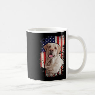 Gelbe Labrador-Labradore Patriotische Amerikanisch Kaffeetasse