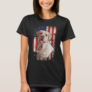 Gelbe Labrador-Labradore Patriotische Amerikanisch T-Shirt