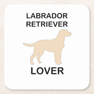 gelbe Labrador Liebhaber Rechteckiger Pappuntersetzer