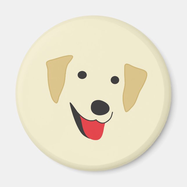 gelbe Labrador Magnet (Vorne)