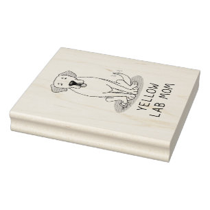 Gelbe Labrador Mama (Labrador Retriever Mama) Nied Gummistempel