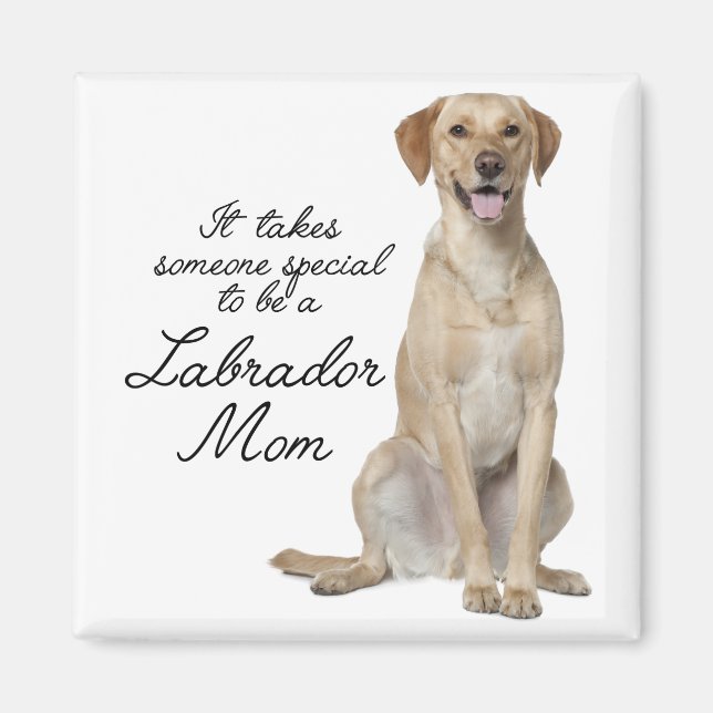 Gelbe Labrador Mama Magnet (Vorne)