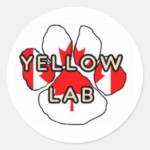 Gelbe Labrador Name Paw Labrador Retriever Runder Aufkleber
