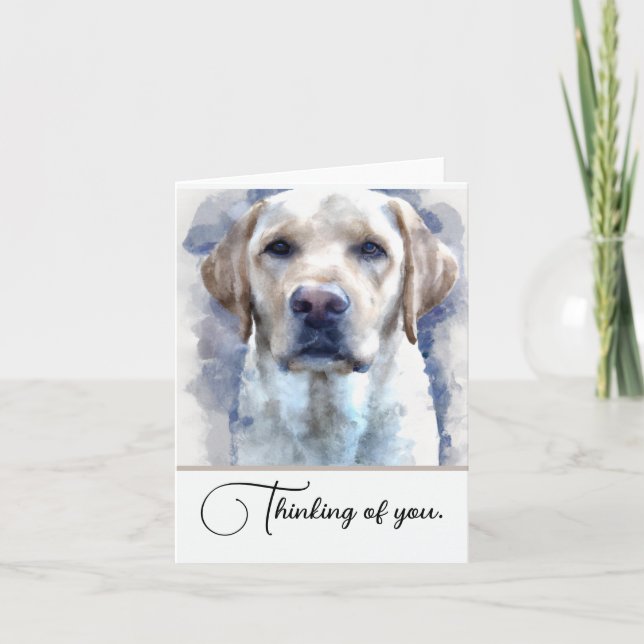 Gelbe Labrador Personalisiertes Denken Sie an Sie (Vorderseite)