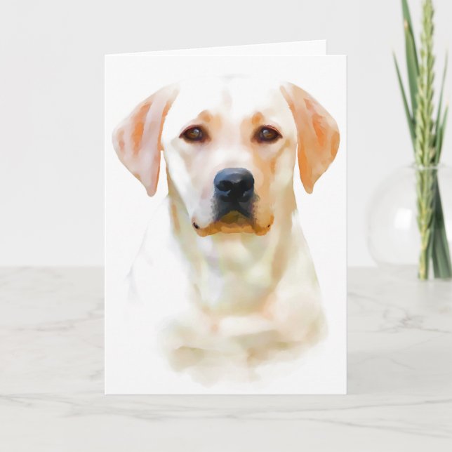 Gelbe Labrador retriever-Gruß-Karten Karte (Vorderseite)