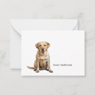 Gelbe Labrador Retriever Grußkarte Mitteilungskarte