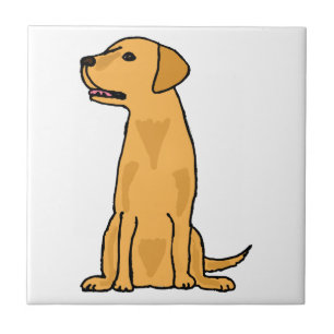 Gelbe Labrador retriever-Hündchen-Kunst Fliese