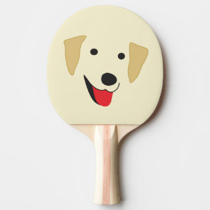 gelbe Labrador Tischtennis Schläger