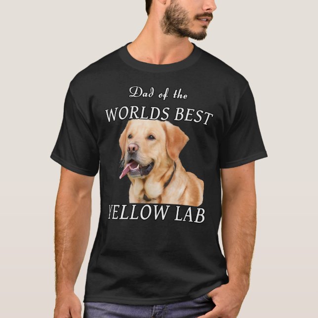 Gelbe Labrador Vater T-Shirt (Vorderseite)