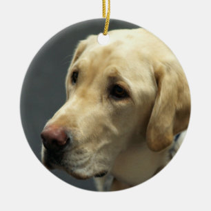 Gelbe Labrador-Verzierung Keramik Ornament