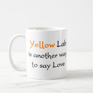 gelbe Labrador Weg Kaffee Tasse