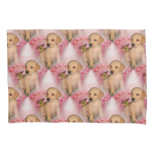 gelbe Labrador Welpe Butterfly Tiermuster Kissenbezug