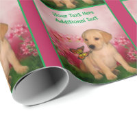Gelbe Labrador Welpe Hunde Kunst Personalisiert