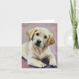 gelbe Labrador Welpen-Mitteilungskarten Karte