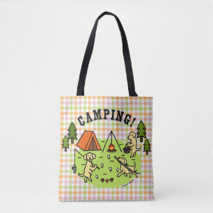 Gelbe Labradors Campings-Tasche kariert Tasche