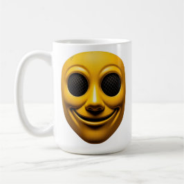 Gelbe Lächelmaske Kaffeetasse