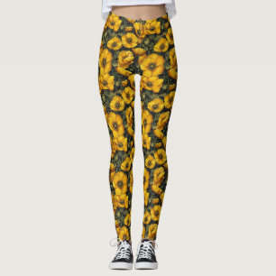 Gelbe Laufende Anemonen Ästhetischer Muttertag Leggings