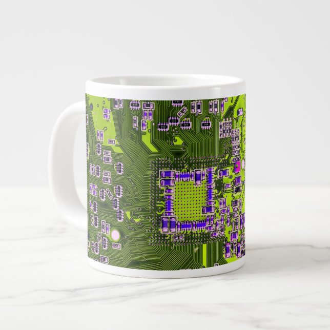 Gelbe Leiterkarte der gedruckten Leiterplatte Jumbo-Tasse (Vorderseite Links)