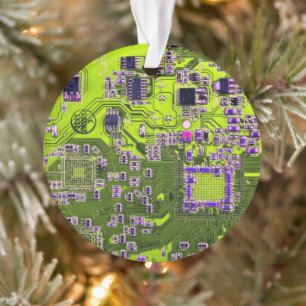 Gelbe Leiterkarte der gedruckten Leiterplatte Ornament