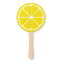 Gelbe Lemon Slice Fun Sommer Party Handfans