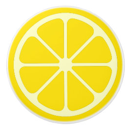 Gelbe Lemon Slice Spaß Kinder Dekoration Keramik K Keramikknauf